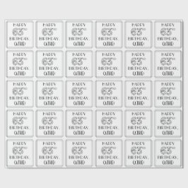 GLÜCKLICHER 63. GEBURTSTAG; Art-Déco-Stil; Individ Geschenkpapier