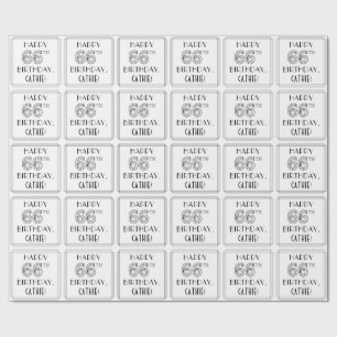 GLÜCKLICHER 66. GEBURTSTAG; Art-Déco-Stil; Individ Geschenkpapier