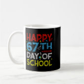 Glücklicher 67. Schultag - Lustige Schüler Lehrer Kaffeetasse (Links)