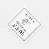 GLÜCKLICHER 6. GEBURTSTAG; Art-Déco-Stil; Individu Serviette (Ecke)