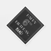 GLÜCKLICHER 6. GEBURTSTAG; Art-Déco-Stil; Individu Serviette (Ecke)