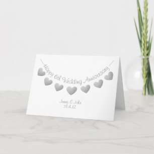 Glücklicher 6. Hochzeitstag Eisenherzen Karte