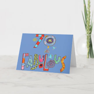 Glücklicher 70. Geburtstag fabelhaft bei 70 Karte