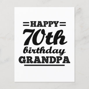 glücklicher 70. Geburtstag Großvater Flyer