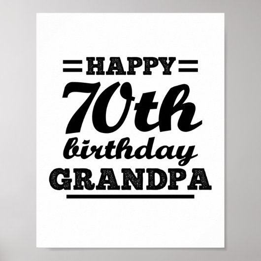 glücklicher 70. Geburtstag Großvater Poster (Vorne)