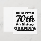 glücklicher 70. Geburtstag Großvater Save The Date (Vorne/Hinten)