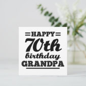 glücklicher 70. Geburtstag Großvater Save The Date (Stehend Vorderseite)