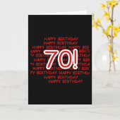 Glücklicher 70. Geburtstag Karte (Gelbe Blume)