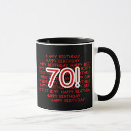 Glücklicher 70. Geburtstag Tasse