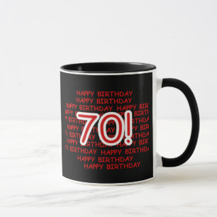 Glücklicher 70. Geburtstag Tasse