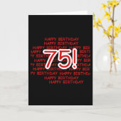 Glücklicher 75. Geburtstag Karte (Gelbe Blume)