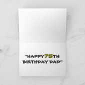 "Glücklicher 75. Geburtstags-Vater" 75 Karte (Innenseite)