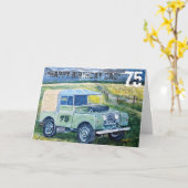 "Glücklicher 75. Geburtstags-Vater" 75 Karte (Gelbe Blume)