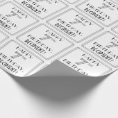 GLÜCKLICHER 7. GEBURTSTAG; Art-Déco-Stil; Individu Geschenkpapier (Ecke)