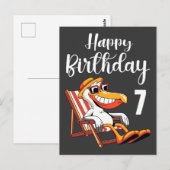 glücklicher 7. Geburtstag Postkarte (Vorne/Hinten)