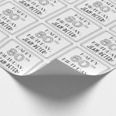 GLÜCKLICHER 80. GEBURTSTAG; Art-Déco-Stil; Individ Geschenkpapier (Ecke)