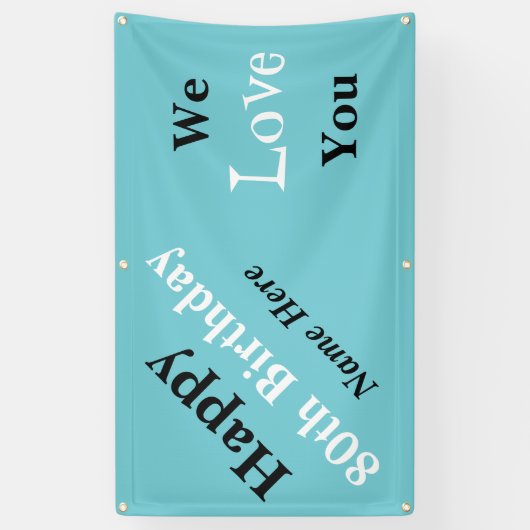 Glücklicher 80. Geburtstag auf Verkauf Banner (Vertikal)