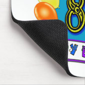 Glücklicher 80. Geburtstag mit Ballonen Mousepad (Ecke)