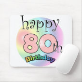 Glücklicher 80. Geburtstag (Rose) Mousepad (Mit Mouse)