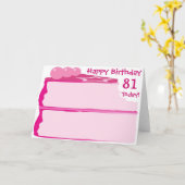 Glücklicher 81. Geburtstag Karte (Gelbe Blume)