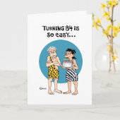 Glücklicher 84. Geburtstags-Gruß Karte (Gelbe Blume)