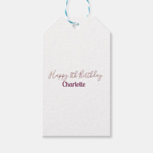 glücklicher 8. Geburtstag gelber Maron Name Datum  Geschenkanhänger
