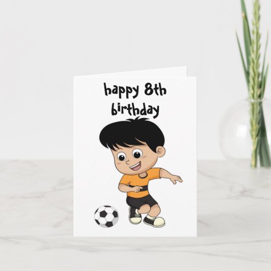 glücklicher 8. Geburtstag Karte (Vorderseite)