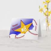 Glücklicher 8. Geburtstag, Schläger! Karte (Gelbe Blume)