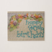 Glücklicher 90. bunter Geburtstag Puzzle (Horizontal)