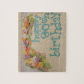 Glücklicher 90. bunter Geburtstag Puzzle (Vertikal)