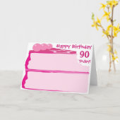 Glücklicher 90. Geburtstag Karte (Gelbe Blume)