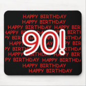 Glücklicher 90. Geburtstag Mousepad (Vorne)