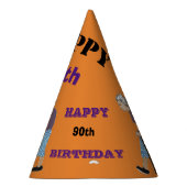 GLÜCKLICHER 90. GEBURTSTAG PARTYHÜTCHEN (Rechts)