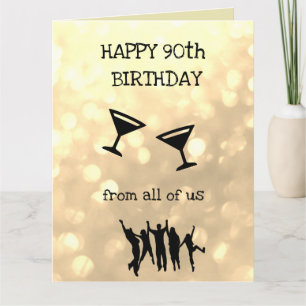 Glücklicher 90. Geburtstag von allen uns Karte