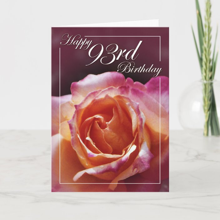 Glücklicher 93. Geburtstag! Karte Zazzle.de