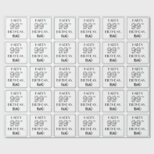 GLÜCKLICHER 99. GEBURTSTAG; Art-Déco-Stil; Individ Geschenkpapier