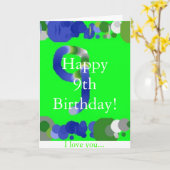 Glücklicher 9. Geburtstag! Karte (Gelbe Blume)