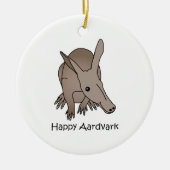Glücklicher Aardvark Keramikornament (Vorne)