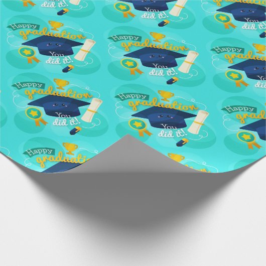 Glücklicher Abschluss, dass du es getan hast Geschenkpapier (Ecke)