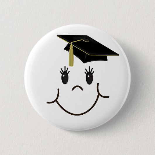 Glücklicher Absolvent Button (Vorderseite)