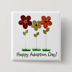 glücklicher Adoptionstagesknopf Button