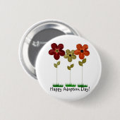 glücklicher Adoptionstagesknopf Button (Vorne & Hinten)