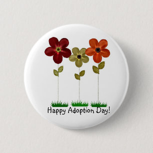 glücklicher Adoptionstagesknopf Button