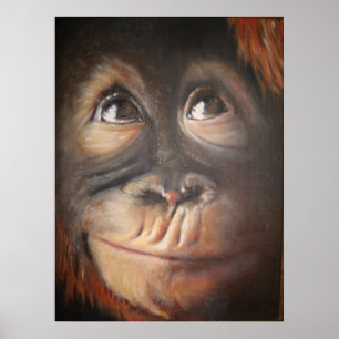 Glücklicher Affe-geheimes Poster