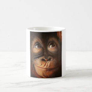 Glücklicher Affe-lächelnder Ölgemälde-Orang-Utan Kaffeetasse