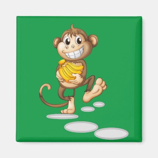 glücklicher Affe Magnet (Vorne)