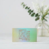 Glücklicher als ein Einhorn, das Kuchen auf einem Visitenkarte (Stehend Vorderseite)