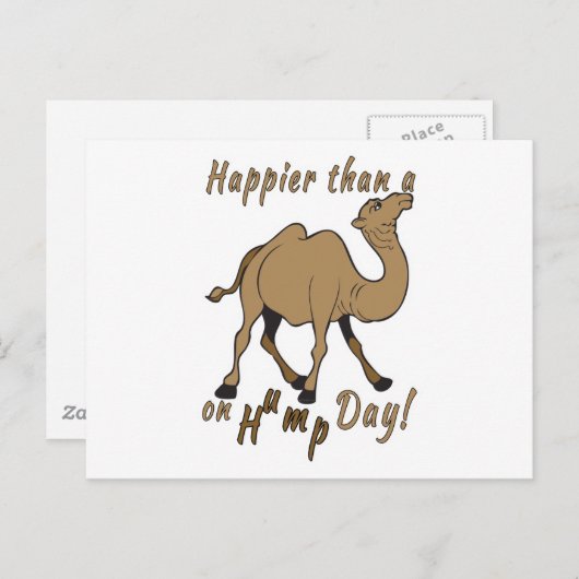 Glücklicher als ein Kamel am Hump Day Postkarte (Vorne/Hinten)