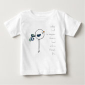 glücklicher als ein Vogel mit Pommes-Frites Baby T-shirt (Vorderseite)