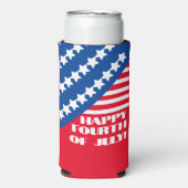 "Glücklicher Amerikanische Unabhängigkeitstag." Wi Selters Dosenkühler (Seltzer Vorderseite)